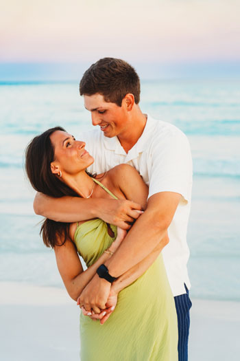 Couples photoshoot on a beach Destin 30A